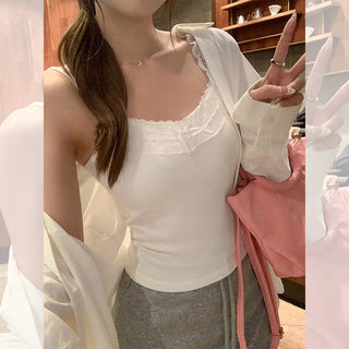Korean white lapel Shirt