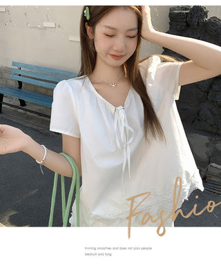 lace stitching pure Top