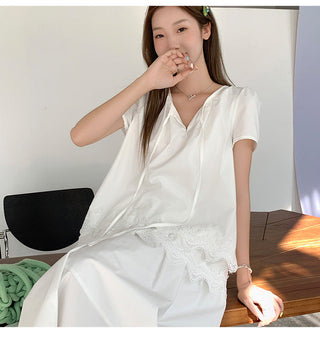 lace stitching pure Top