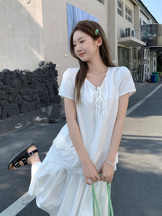 lace stitching pure Top