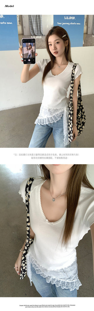 Korean gentle bow Top