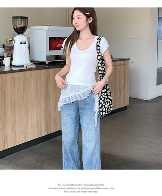 Korean gentle bow Top