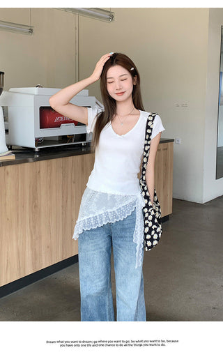 Korean gentle bow Top