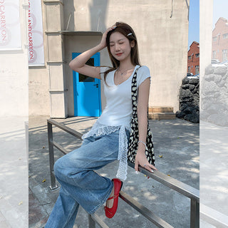 Korean gentle bow Top
