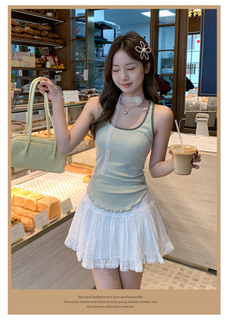 pure square collar Top