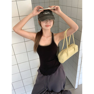 pure square collar Top