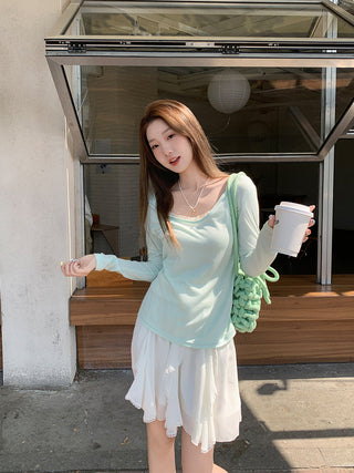 pure slightly see-through Top