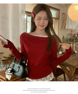 Cherry red lace Top