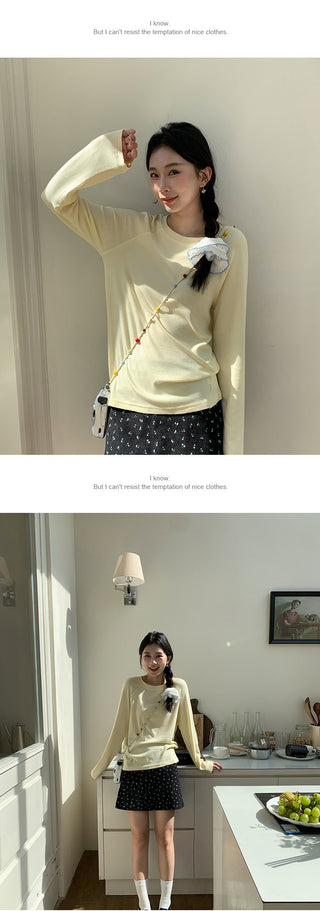 milky yellow round Top