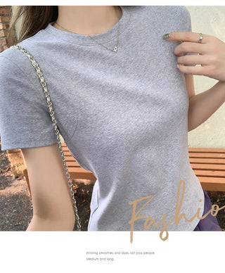 pure round neck Top