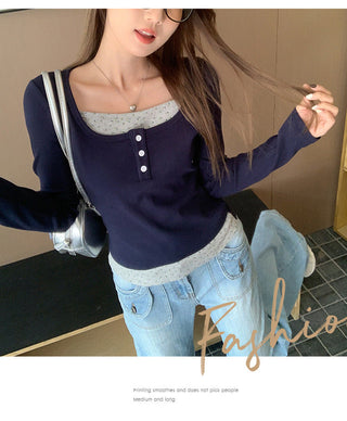 fake floral shoulder Top