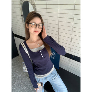 fake floral shoulder Top
