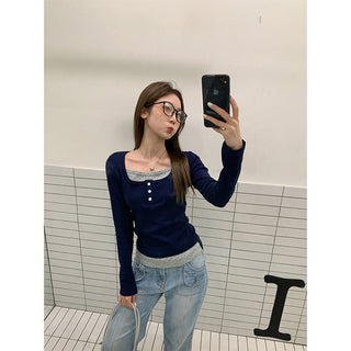 fake floral shoulder Top