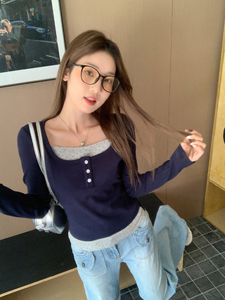 fake floral shoulder Top