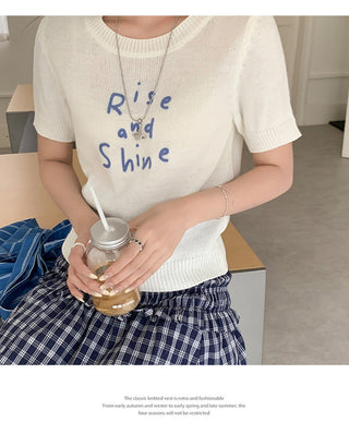 sweet contrast embroidery Top