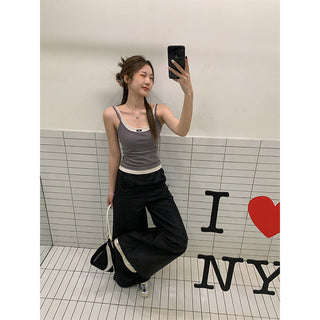 fake contrast patchwork Top