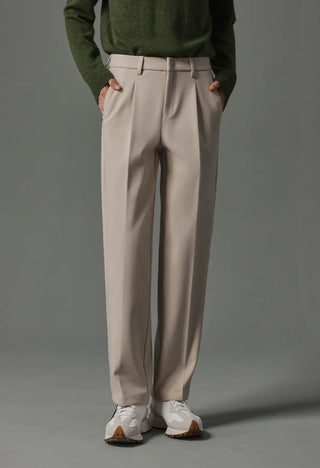 slim woolen pants