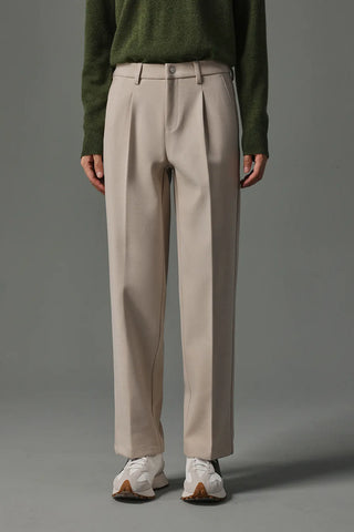 slim woolen pants