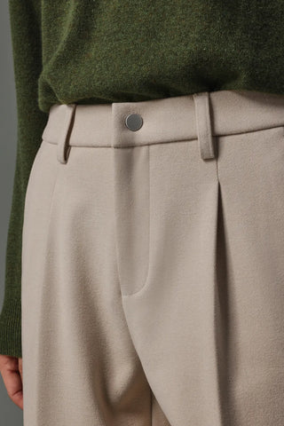 slim woolen pants