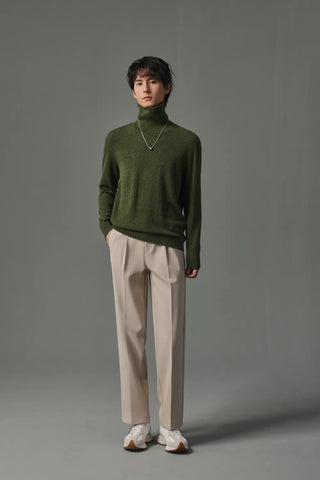 slim woolen pants