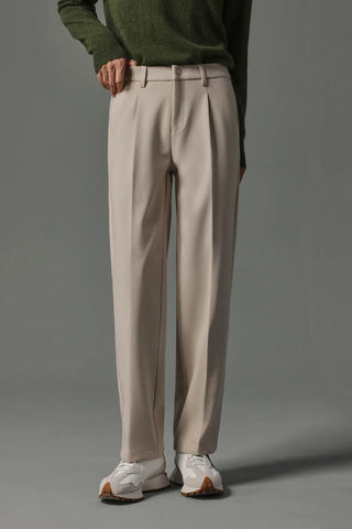 slim woolen pants