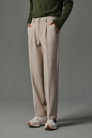 slim woolen pants