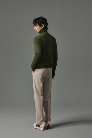 slim woolen pants