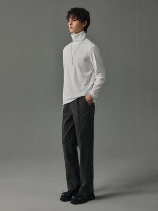 slim woolen pants