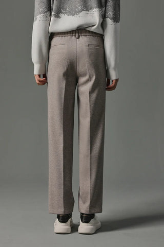 slim woolen pants