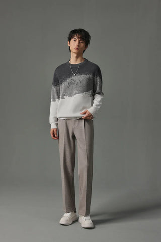 slim woolen pants