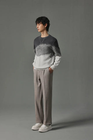 slim woolen pants