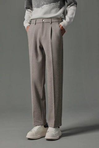 slim woolen pants