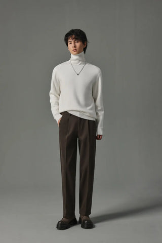 slim woolen pants