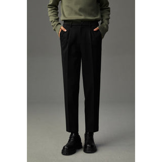 slim woolen pants