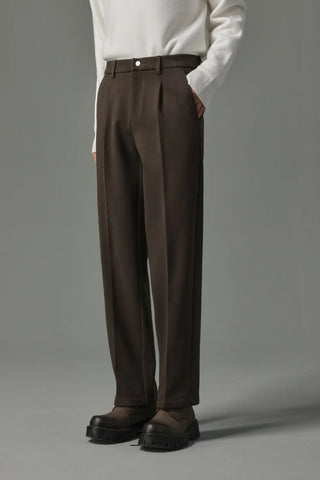 slim woolen pants