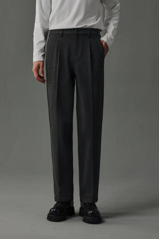 slim woolen pants