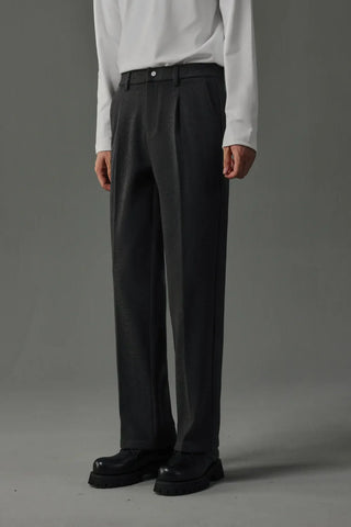 slim woolen pants