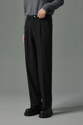 slim woolen pants