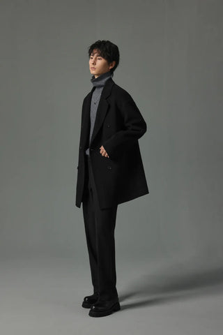 slim woolen pants