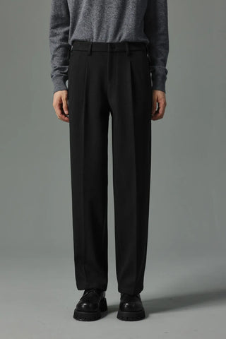slim woolen pants
