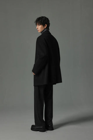 slim woolen pants