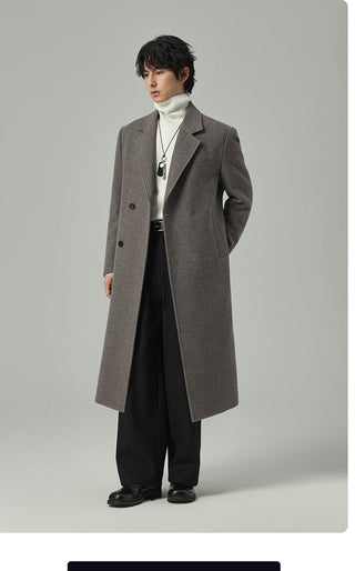 single-breasted wool coat
