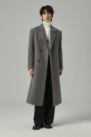 single-breasted wool coat