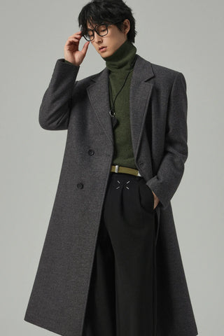single-breasted wool coat