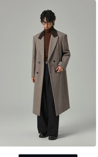 patchwork wool coat
