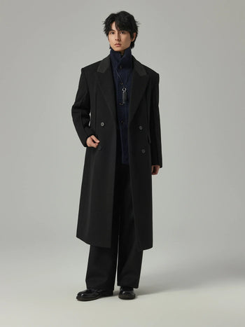 patchwork wool coat