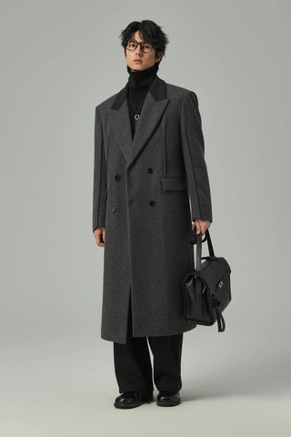 patchwork wool coat