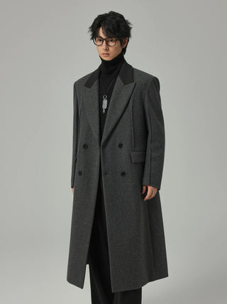 patchwork wool coat