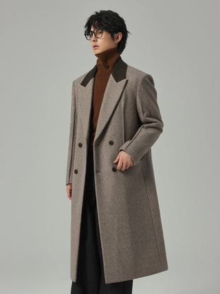 patchwork wool coat