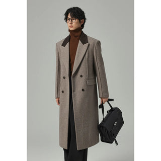 patchwork wool coat